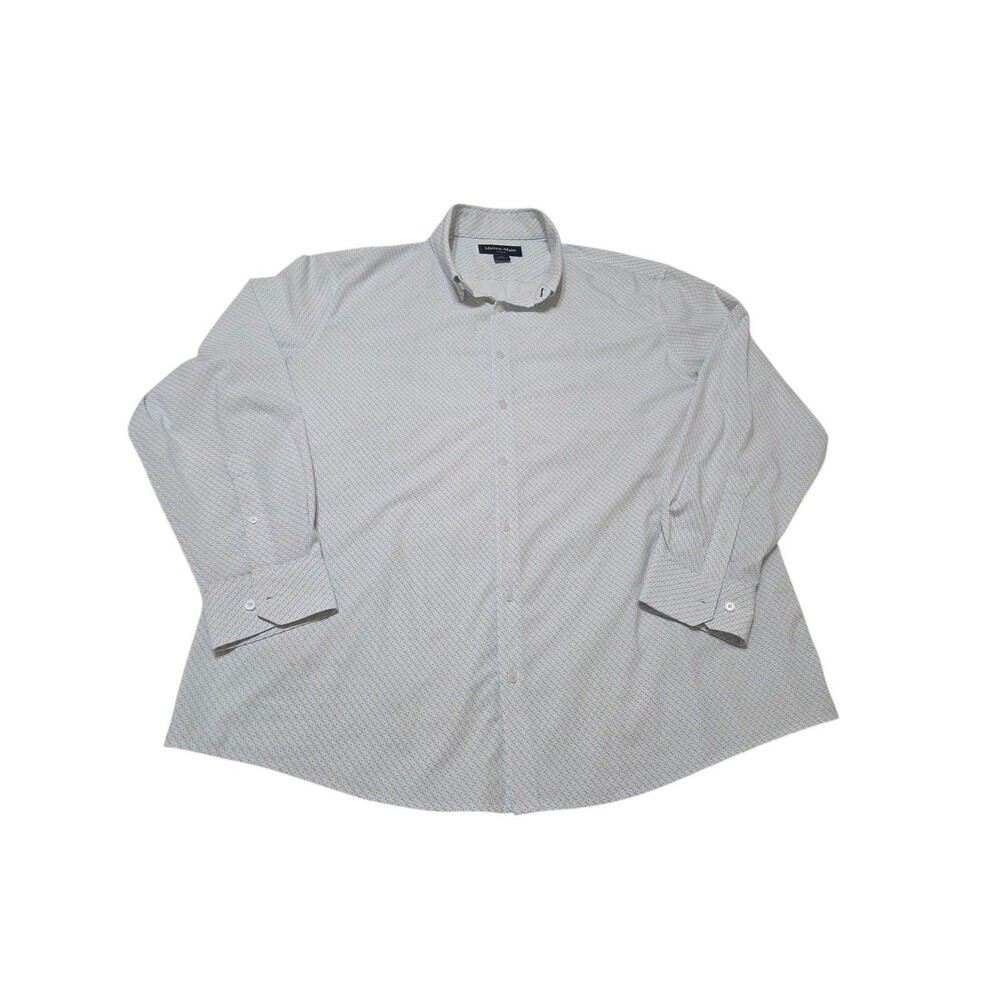 Mizzen + Main Leeward Shirt Classic Fit Long Sleeve Button Up XXL Blue White D20